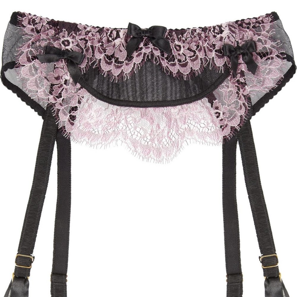 NWT Agent Provocateur Veronika Garter Purple Black